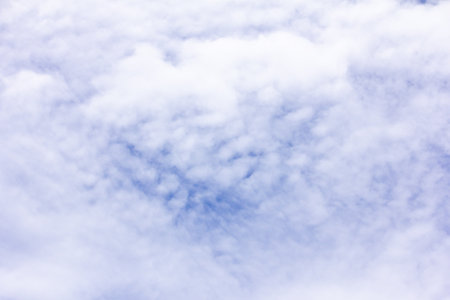 Clear blue color sky with white cloud background