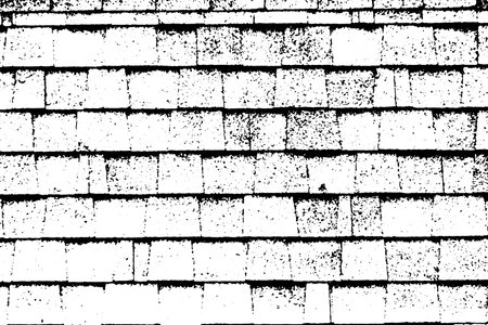 Grunge black texture as brick wall with the crack line shape on white background (Vector). Use for decoration, aging or old layerのイラスト素材