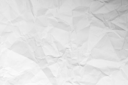 Grunge wrinkled white color paper textured background with copy space. Use for decoration or layerの写真素材