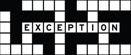 Alphabet letter in word exception on crossword puzzle backgroundのイラスト素材