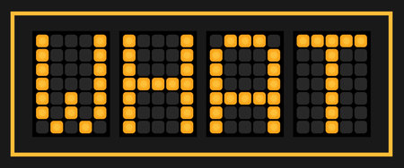 Orange color led banner in word what on black backgroundのイラスト素材