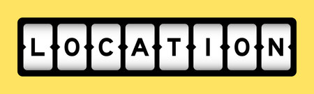 Black color in word location on slot banner with yellow color backgroundのイラスト素材