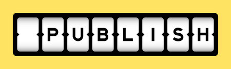 Black color in word publish on slot banner with yellow color background