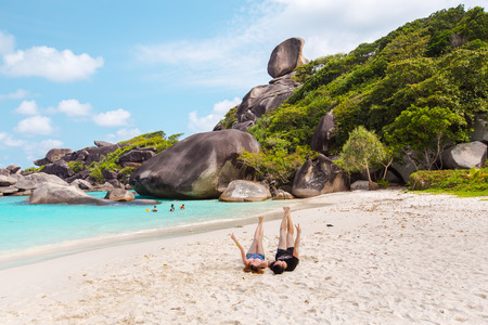 Beautiful crystal clear sea at tropical island Similan island Andaman sea Thailandのeditorial素材