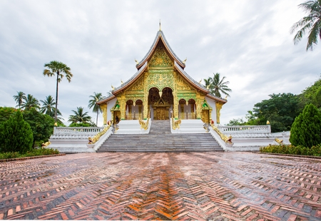 Temple in Luang Prabang Royal Palace Museum Laosのeditorial素材