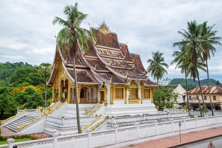 Temple in Luang Prabang Royal Palace Museum Laosのeditorial素材