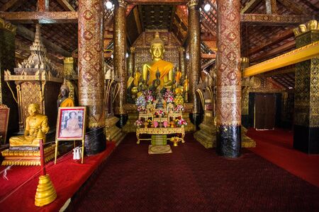 Wat Xieng thong temple,Luang Pra bang, Laosのeditorial素材