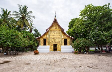 Wat Xieng thong temple,Luang Pra bang, Laosのeditorial素材
