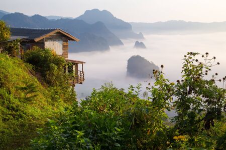 Little Home at Phu Langka National Park in Payao Province, Thailandのeditorial素材