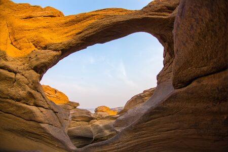 Sam-Pan-Bok Grand Canyon, Ubon Ratchathani, Thailandの写真素材
