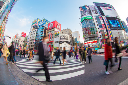 TOKYO - MARCH 28: Street life in Shinjuku March 28, 2016. Shinjuku is a special ward located in Tokyo Metropolis, Japan. It is a major commercial and administrative centreのeditorial素材