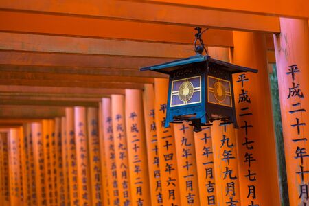 KYOTO, JAPAN - MARCH 24, 2016 : Torii gates in Fushimi Inari Shrine, Kyoto, Japanのeditorial素材