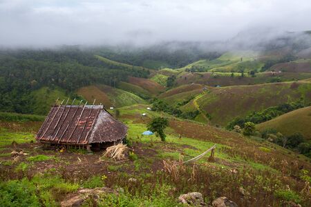 High Mountains at Mea La Noi City in Mae Hong Son , Thailandの写真素材