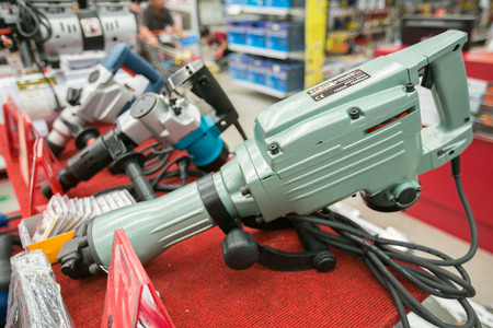 Hardware tools in the Bangkok hardware store in the center of the city.のeditorial素材