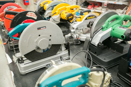 Hardware tools in the Bangkok hardware store in the center of the city.のeditorial素材