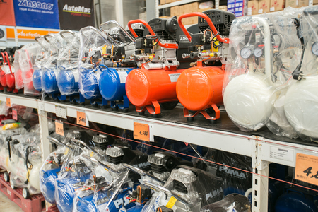 Hardware tools in the Bangkok hardware store in the center of the city.のeditorial素材