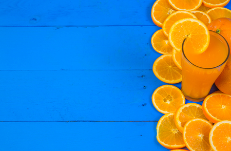 Abstract background with citrus-fruit of orange slices. Close-up. Studio photography.の写真素材