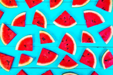 Watermelon on wood background