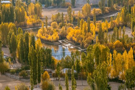 Phandar Valley at Ghizer Gilgit Baltistan in Pakistanの写真素材