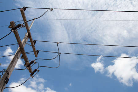 Electrical concrete poleの写真素材