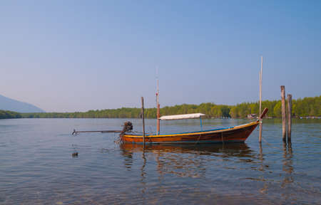 Thailands long tailed boatの写真素材