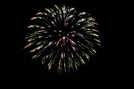 Abstract colored firework background with free space for textの写真素材