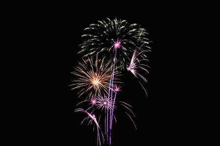 Abstract colored firework background with free space for text