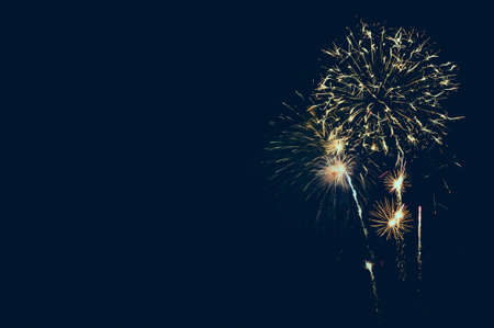 Abstract colored firework background with free space for textの写真素材