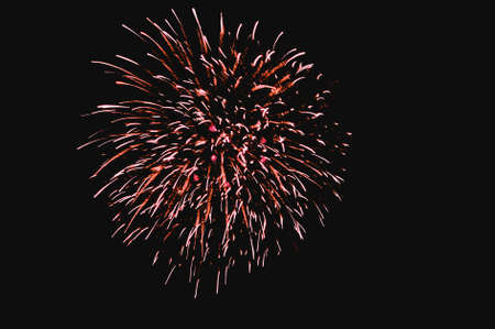 Abstract colored firework background with free space for textの写真素材