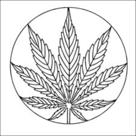 Marijuana leaf in circleのイラスト素材