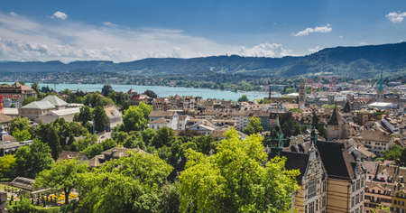 View on a ZÃ¼rich from hight