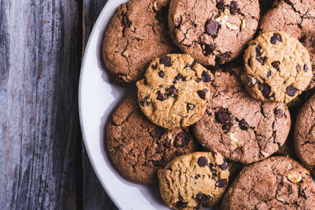 Homemade sweet chocolate chip cookies
