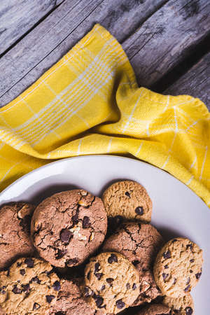 Homemade sweet chocolate chip cookies