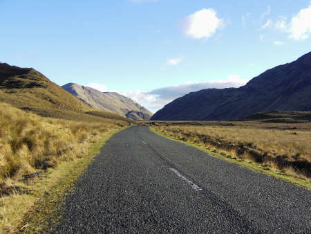 Rural Irish road, county Mayo, Irelandの写真素材