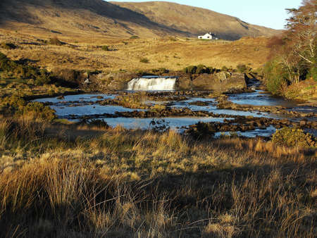 Small waterfall, county Mayo, Irelandの写真素材