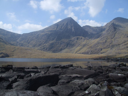 Carrauntoohil mountain Irelands highest peak in county Kerryの写真素材