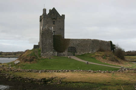 16th century Irish castle in county Galway, Irelandの写真素材