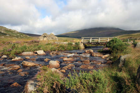 Scenic Irish stream in county Wicklow, Irelandの写真素材
