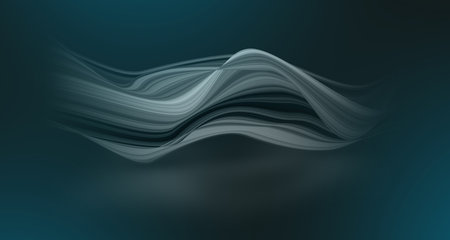 Abstract wave with fluid multicolor motion, smooth silky texture, and bright glowing reflections for...