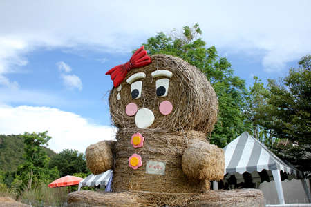 figures made out of straw