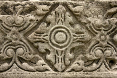 Stone engraving in Pimai の写真素材