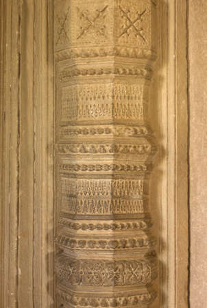Stone engraving in Pimai ancient city, Thailandの写真素材