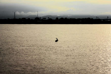 sunset at the mekong river thailand and laos の写真素材