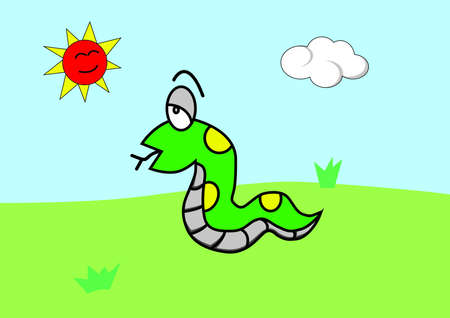 green snakeのイラスト素材
