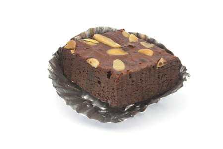 fresh wonderfully moist brownie with a deep fudgy chocolate flavorの写真素材