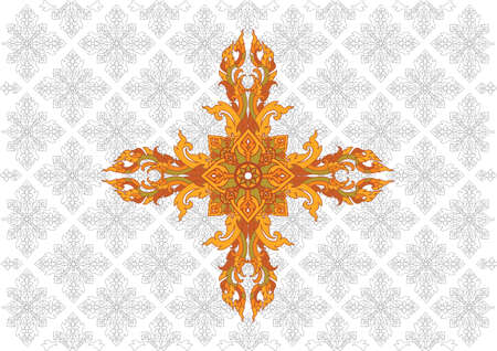 Thai pattern can be apply for tattoo ,pattern or backgroundのイラスト素材