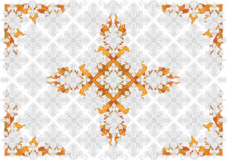 Thai pattern can be apply for tattoo ,pattern or backgroundのイラスト素材