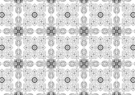 Thai pattern can be apply for tattoo ,pattern or backgroundのイラスト素材