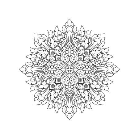 Thai pattern can be apply for tattoo ,pattern or backgroundのイラスト素材