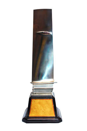 The trophy from jet engine on whiteの写真素材
